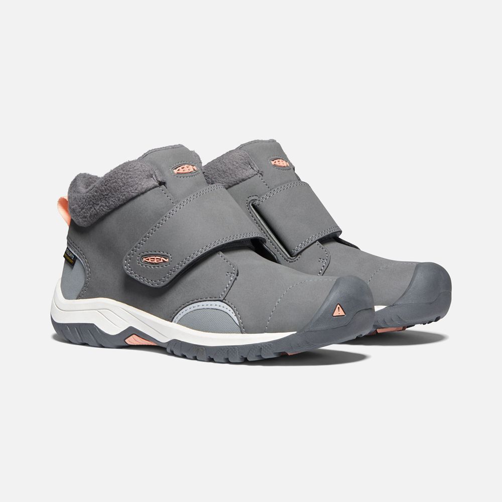 Keen Slip-On Kängor Barn Grå - Kootenay Iii Waterproof Boots - 923768OWR